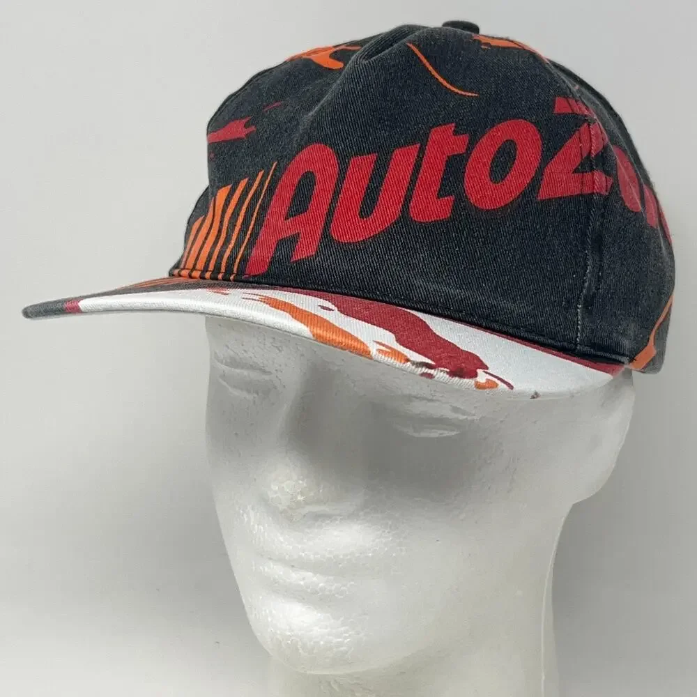 Vintage 90s AutoZone Hat Baseball Cap Auto Zone Mechanic Repair Snapback Black